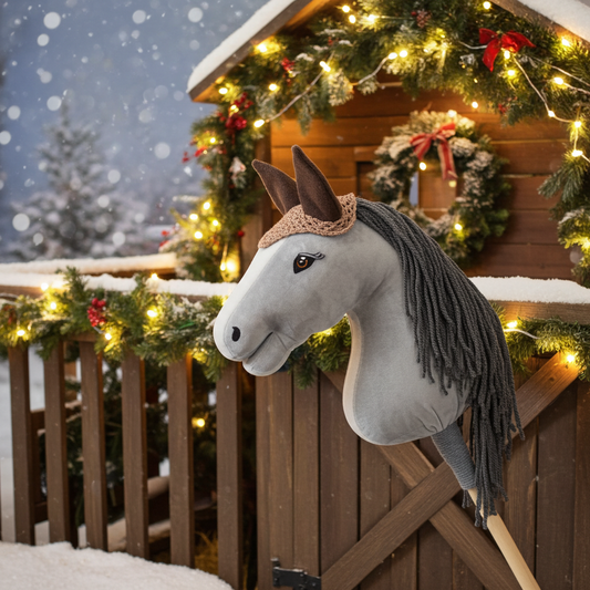 Čabraka háčkovaná - Béžová s hnědýma ušima - Hříbě