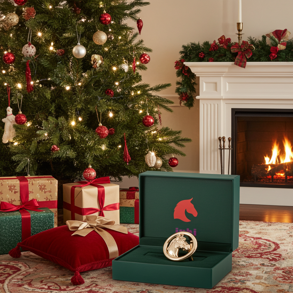 Vyměnitelná spona na pásek hlava koně zlatá