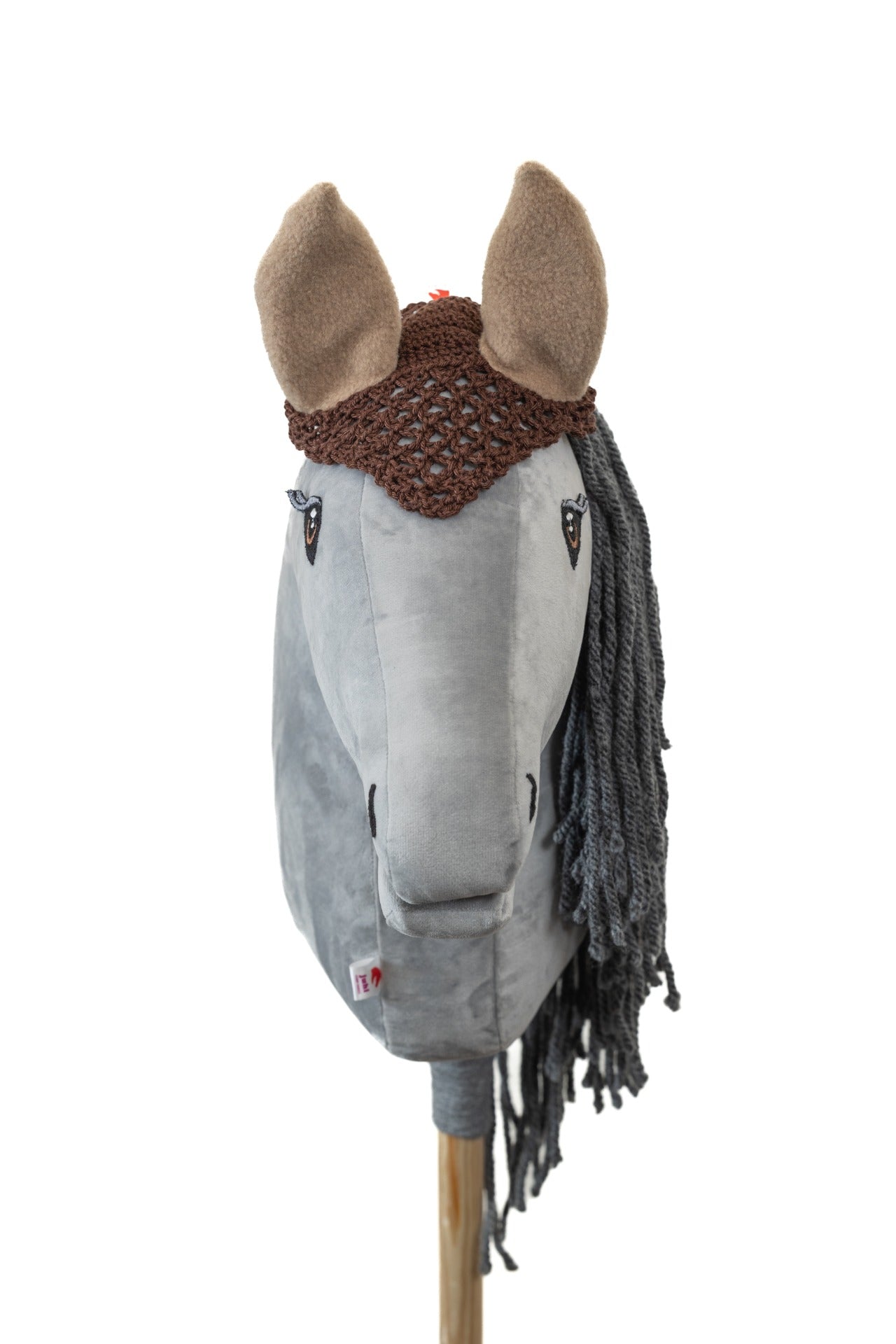 Ear net crocheted - Brown with beige ears - Foal