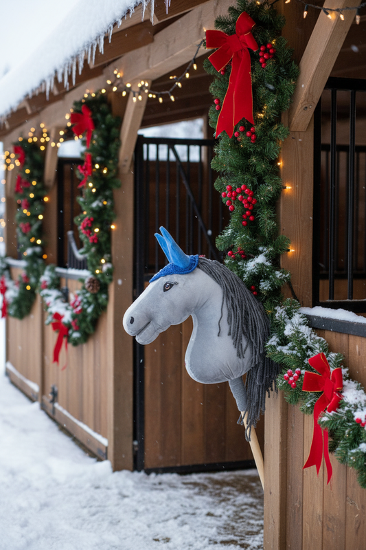 Čabraka háčkovaná - Tmavě modrá s modrýma ušima - Hříbě