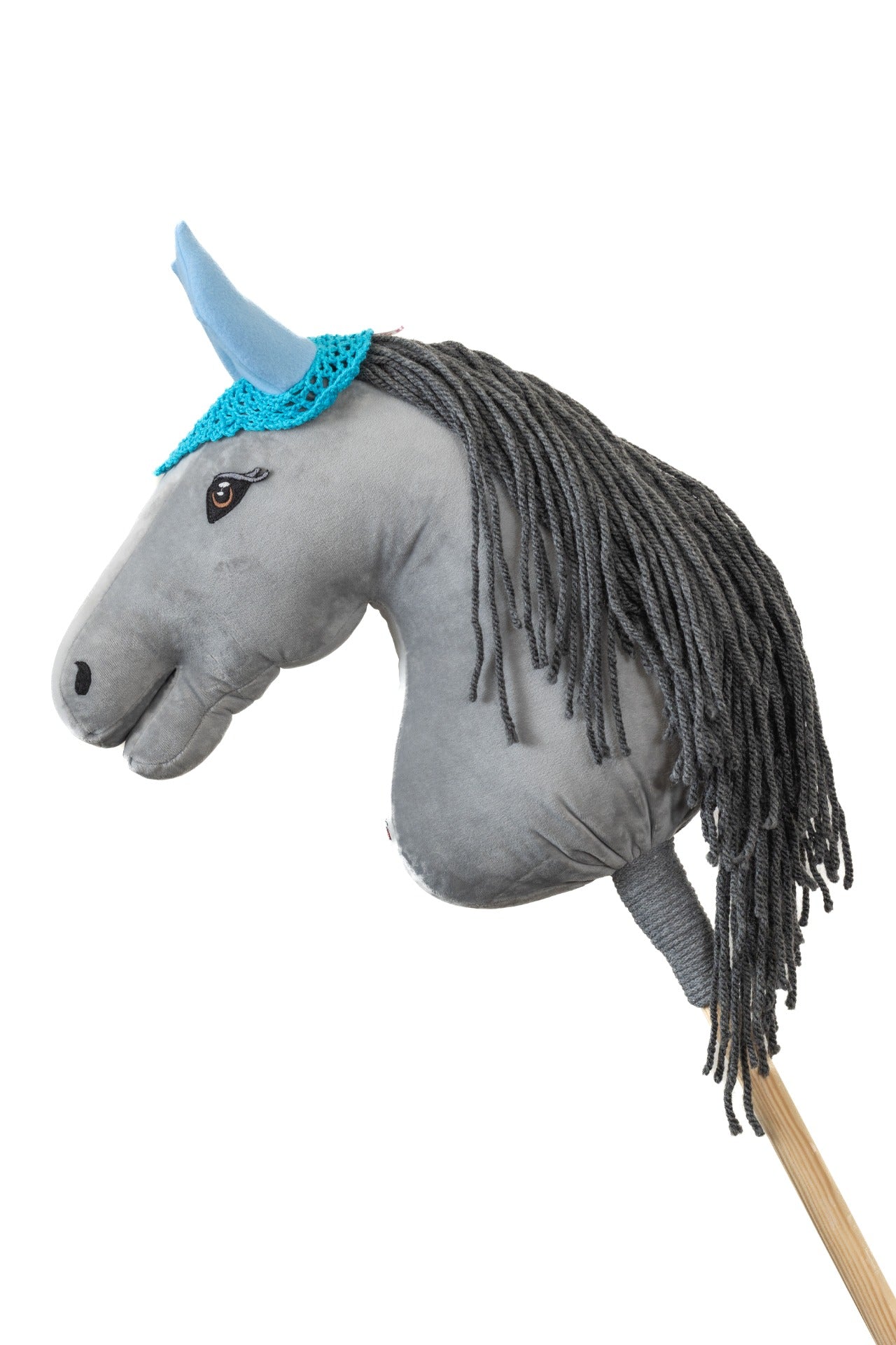 Čabraka háčkovaná - Tyrkysová s modrýma ušima - Dospělý kůň