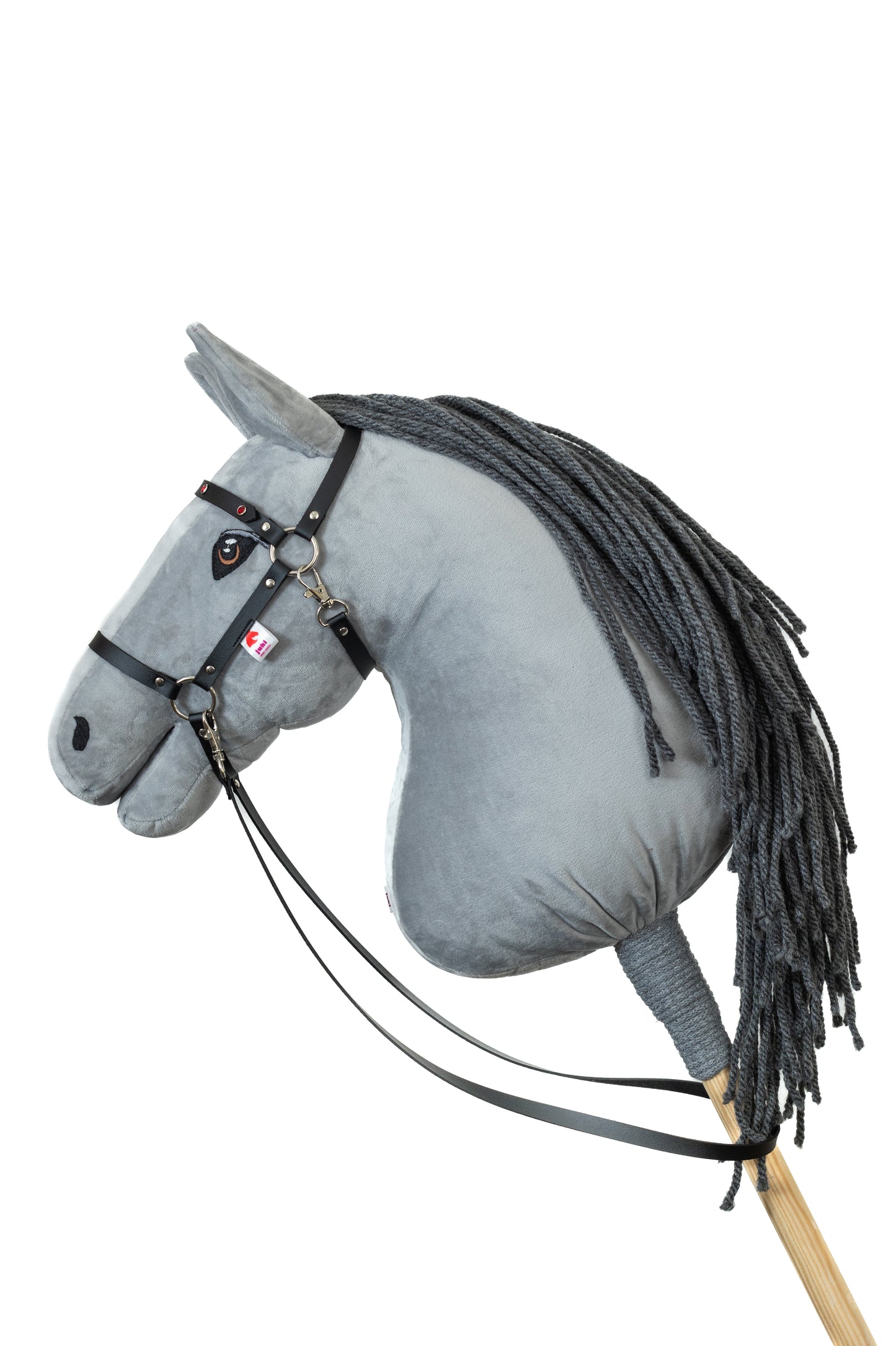 Ohlávka Crystal černá - Stříbro - Dospělý kůň