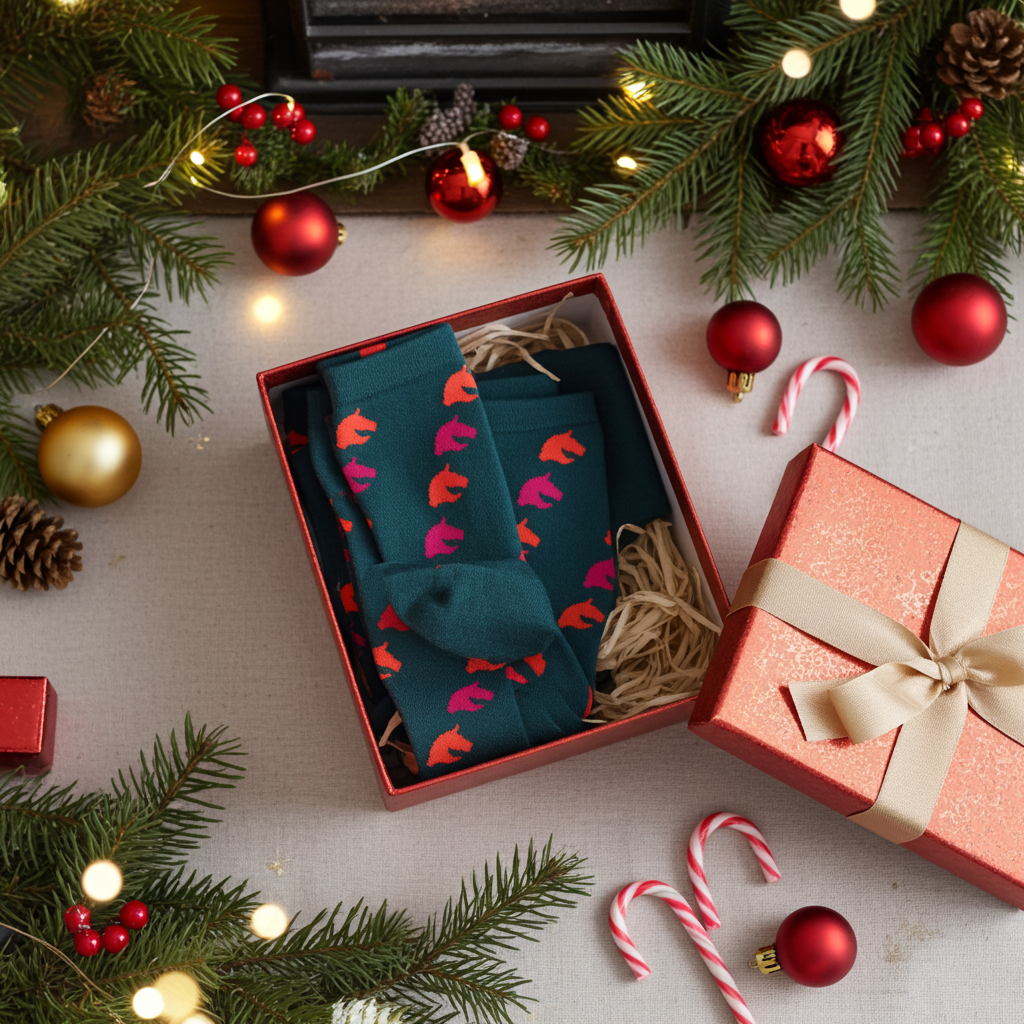 Potítka a podkolenky SET zelené pro hobbyhorsing s motivem koně