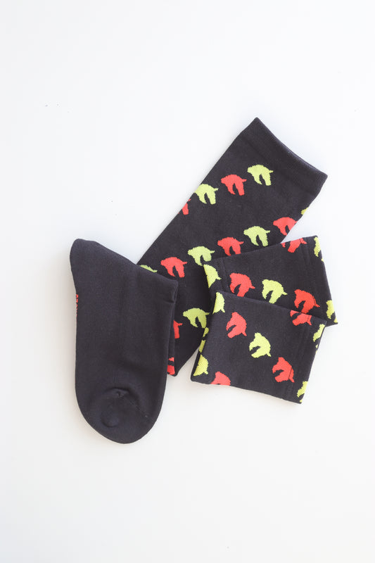 Potítka a podkolenky SET černé pro hobbyhorsing s motivem koně