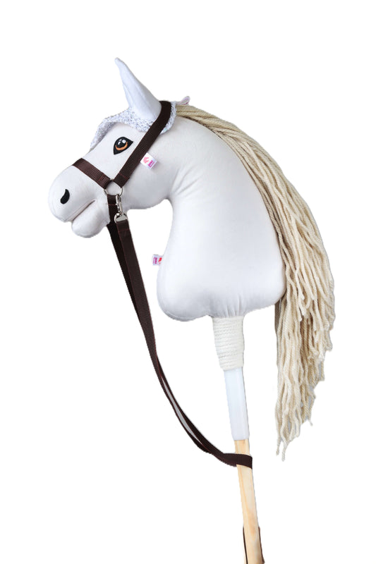 Háčkovaná čabraka pro hobby horse - Bílá - Hříbě