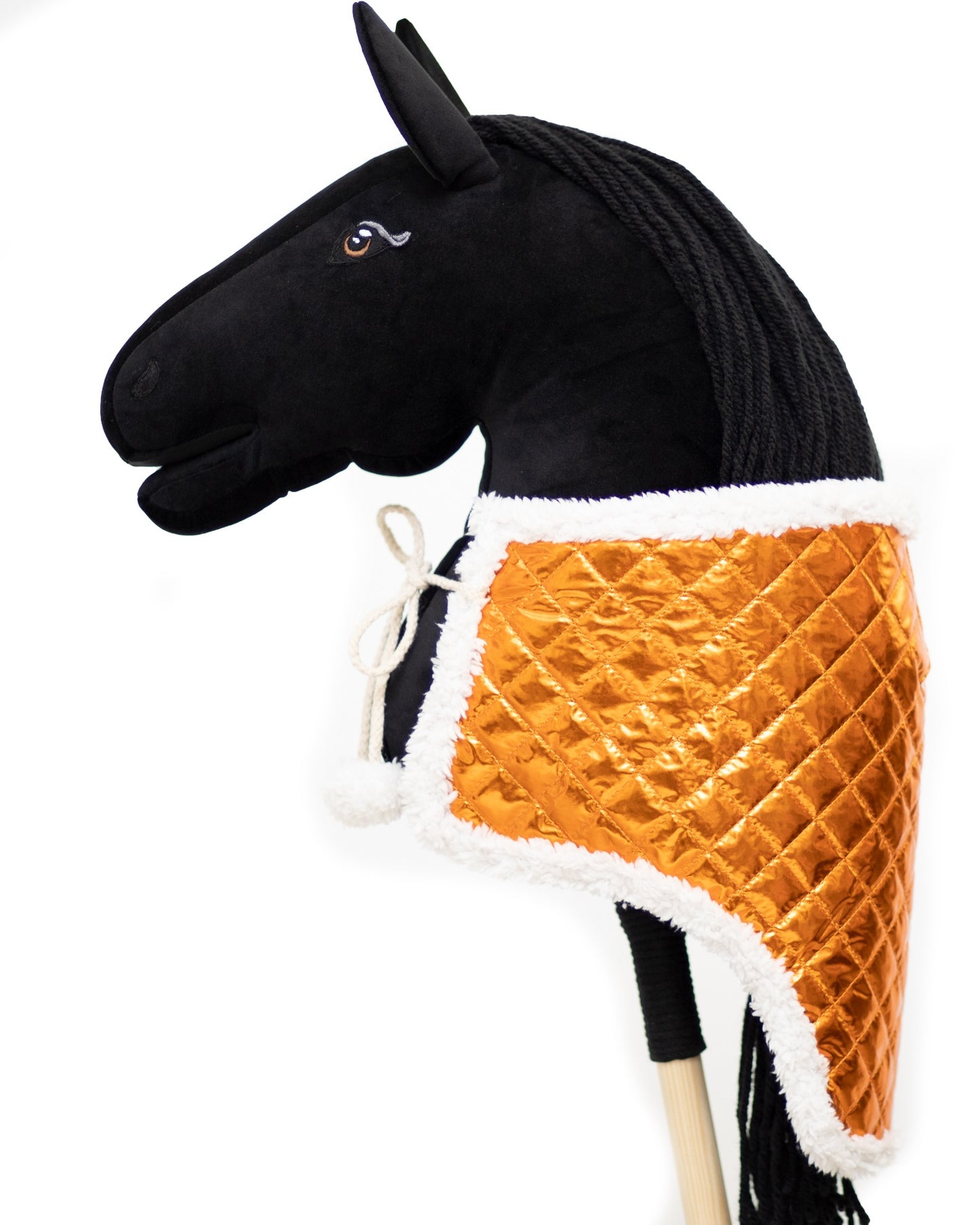 Winter blanket - Stitch with lamb fur - Orange - Adult horse