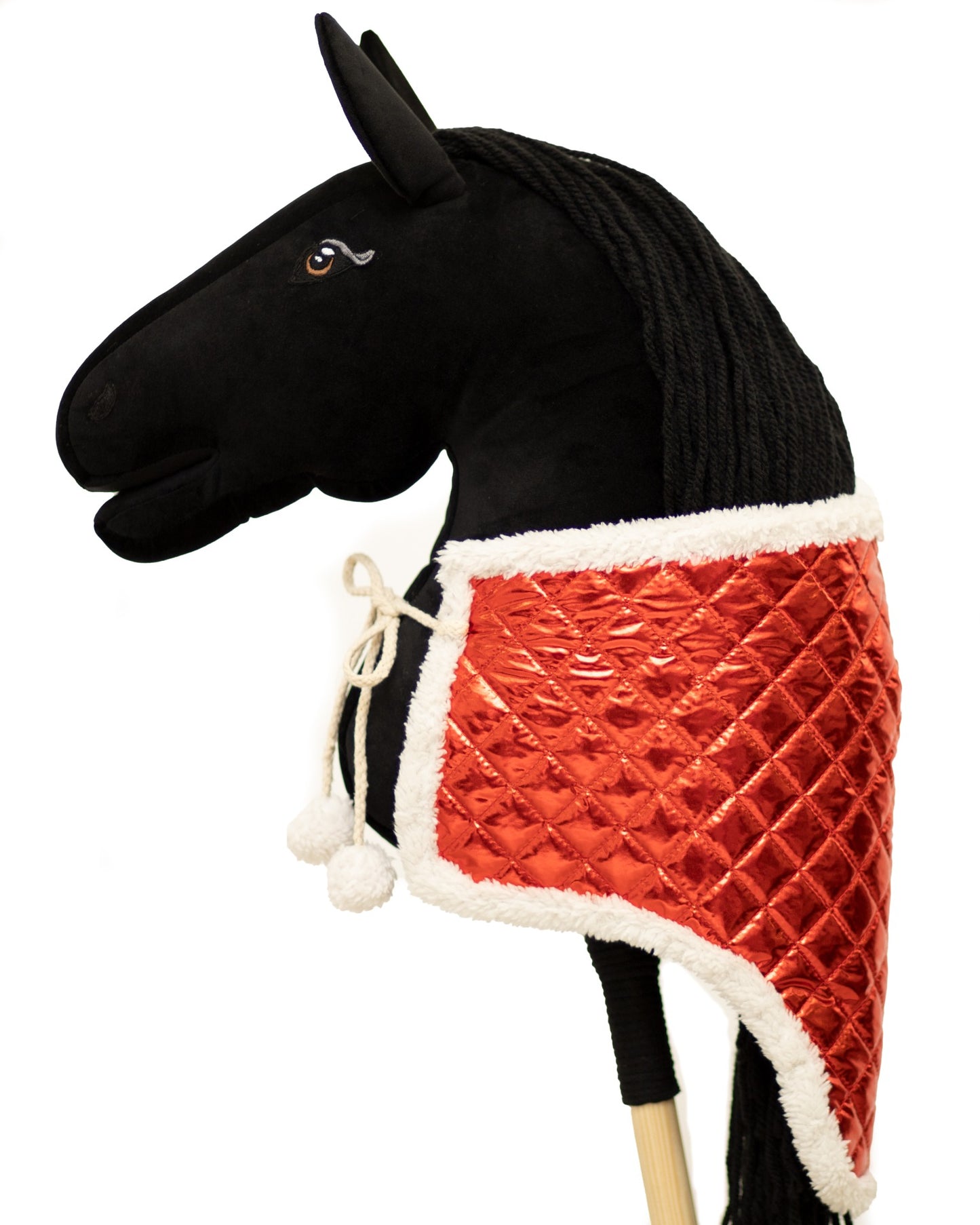 Winter blanket - Stitch with lamb fur - Red - Adult horse