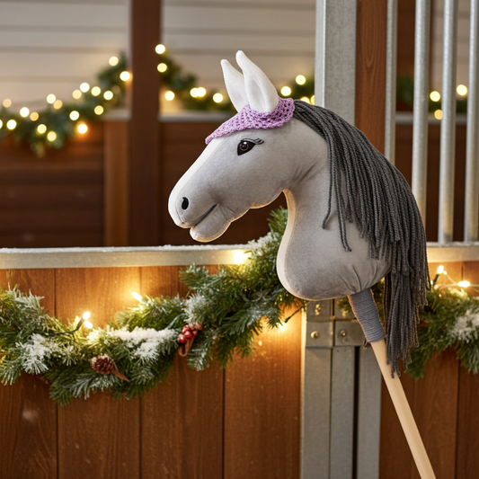 Čabraka háčkovaná - Lila s bílýma ušima - Hříbě