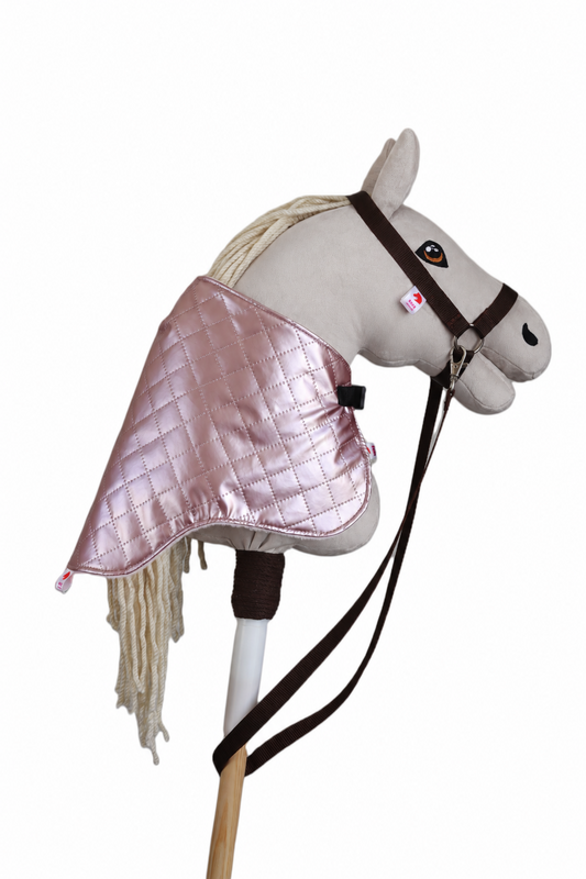 Lesklá růžová dečka pro hobby horse - Hříbě