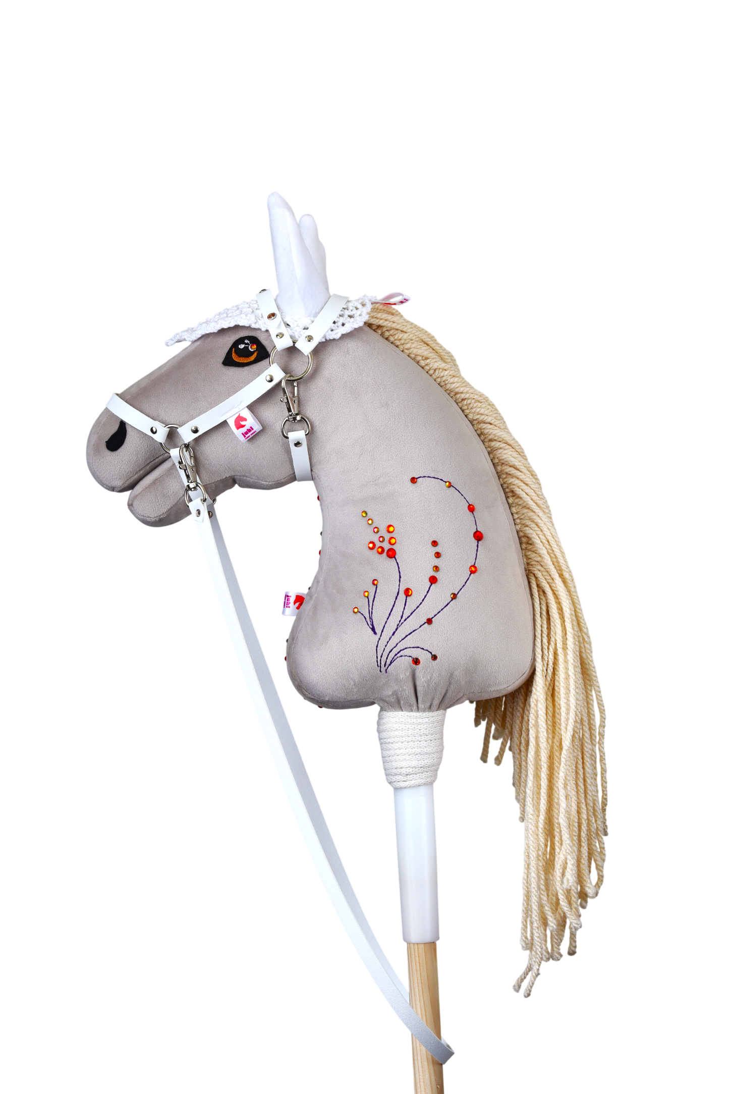 Čabraka háčkovaná - Bílá - Sportovní pony