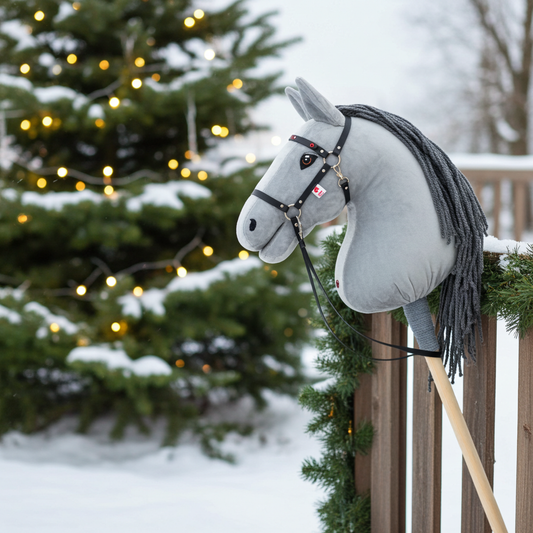 Ohlávka Crystal černá - Stříbro - Dospělý kůň