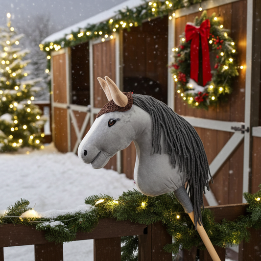 Čabraka háčkovaná - Hnědá s béžovýma ušima - Hříbě