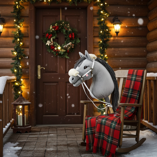 Ohlávka s beránkem Eco kůže - Bílá staromosaz - Dospělý kůň