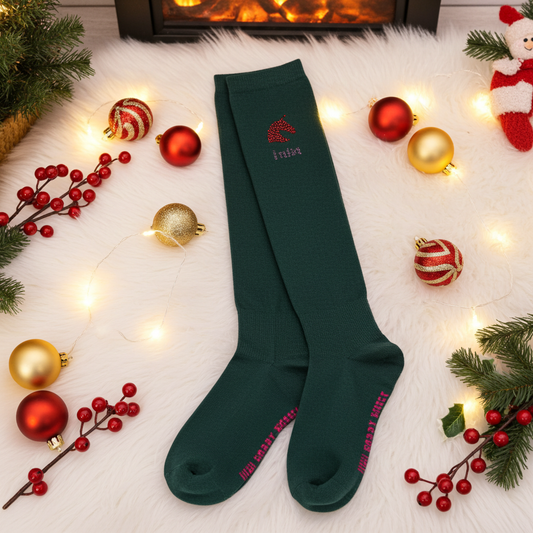 Podkolenky tmavě zelené pro hobbyhorsing