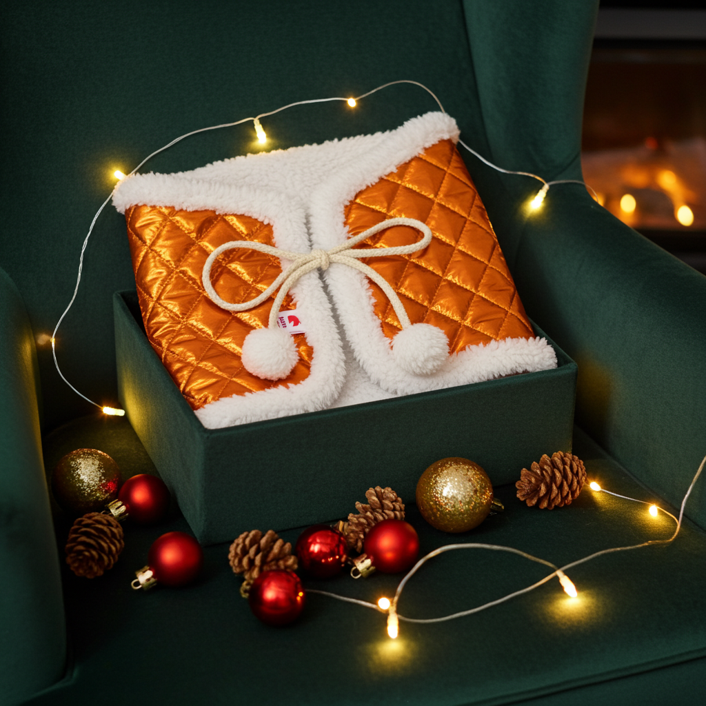 Zimní dečka - Prošev s beránkem - Oranžová - Dospělý kůň